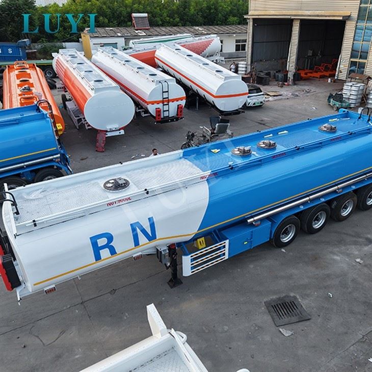 4 Axle 35000L 4 Compartment Carbon Steel Fuel Tank Semi Trailer high quality